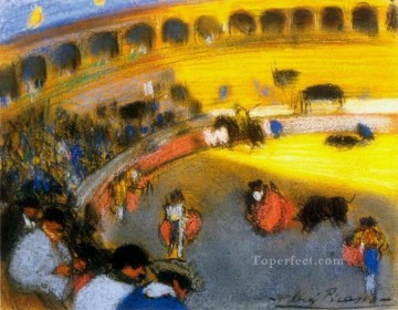 fight with a young bull Painting - Bullfights 1901 Pablo Picasso